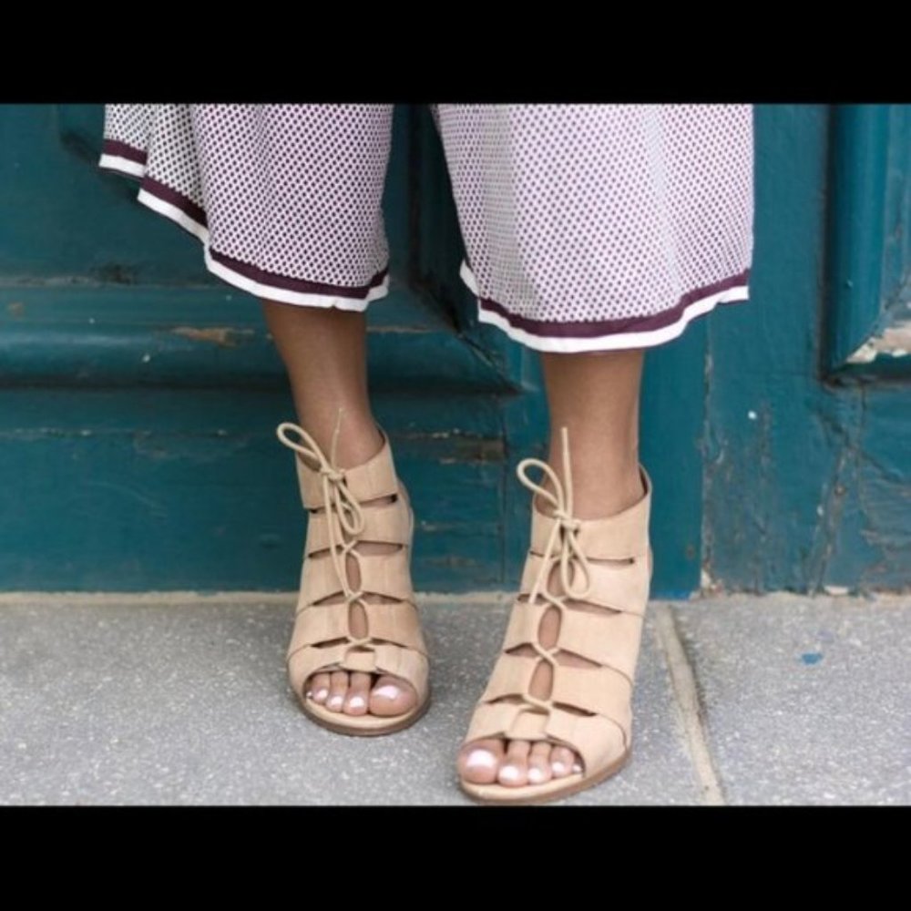 BP Beige Nude Gladiator Block Heel Sandal A terrific super cute BP Sandal purcha